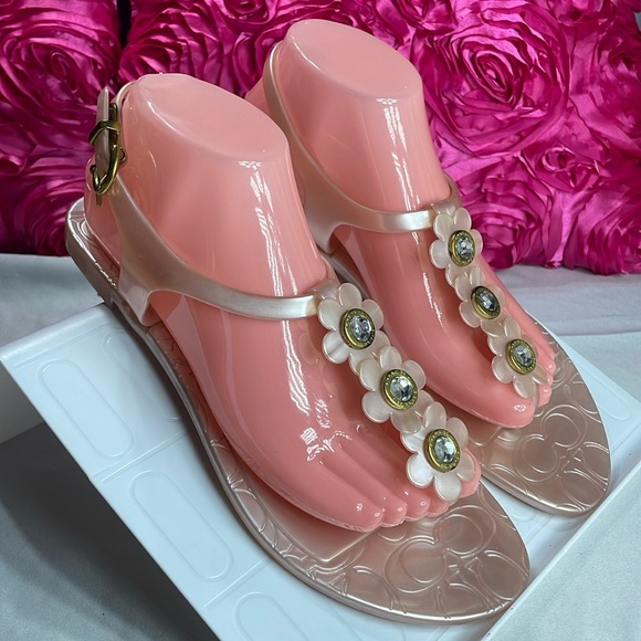 Coach Shoes - Coach‎ Paisley Print Jelly Sandals
Peachy Pink with Floral
Women's Size 9 B